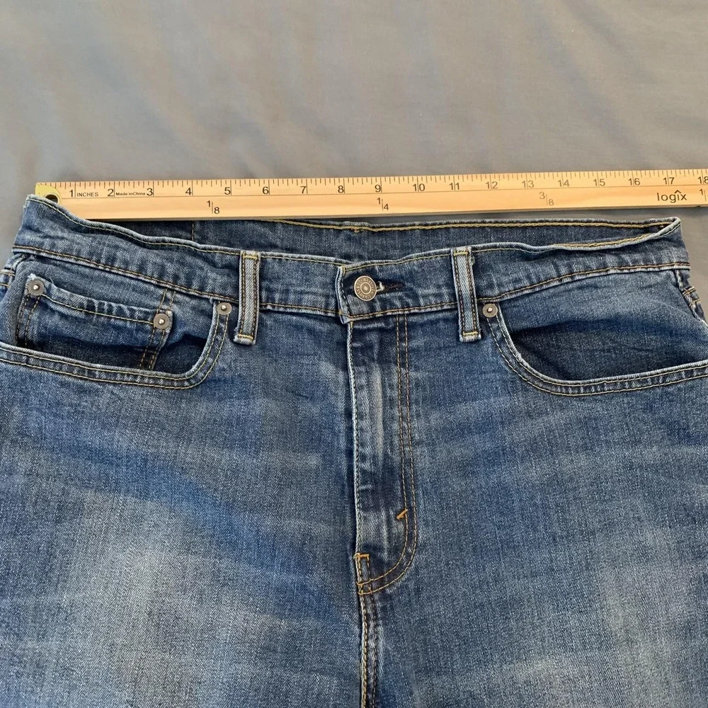 Levis 507 Mens Jeans 36x30 Medium Wash Straight Leg Stretch‎ Zip Fly Classic